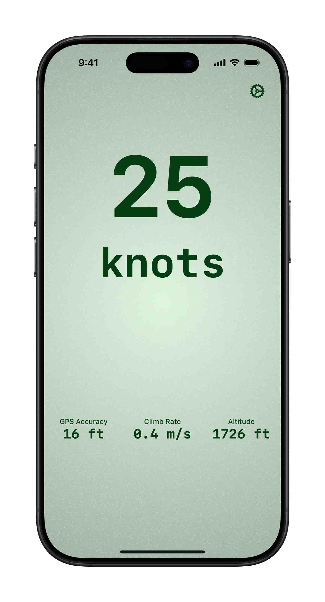 Speed Panels - Green speed panel in mph