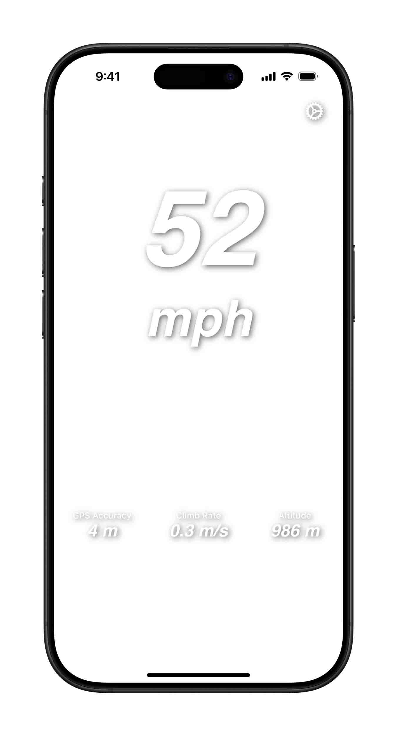 Speed Panels - White speed panel in mph